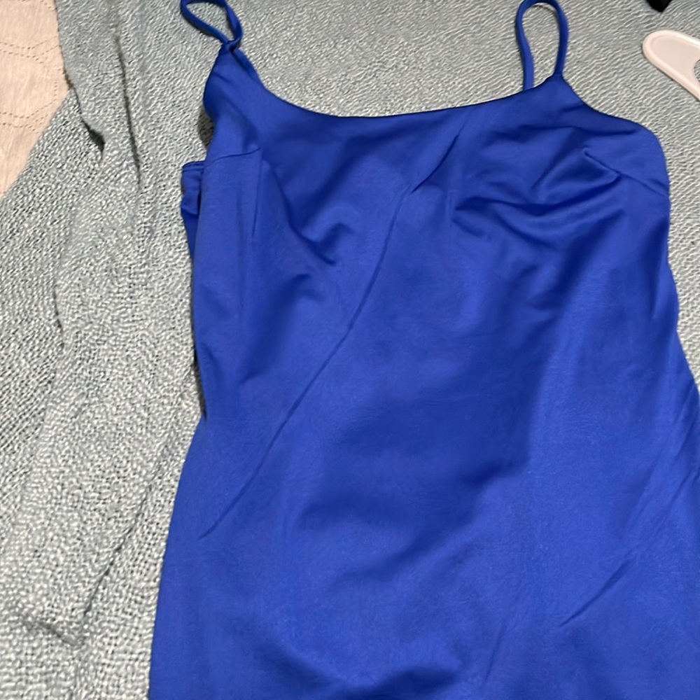 Royal blue mini dress